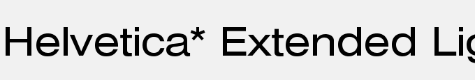 Helvetica* Extended Light